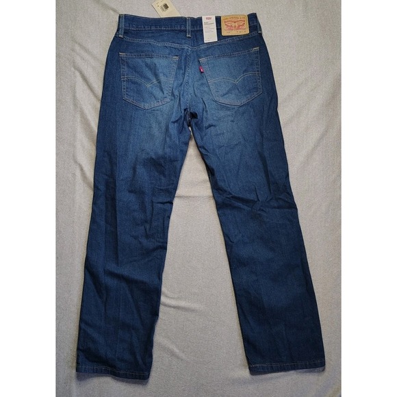 Levi's 514 Mens 32x30 Stretch Blue Denim Straight Leg Jeans NWT - Picture 6 of 11
